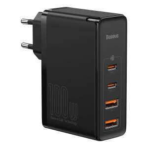 Baseus CCGAN2P-L01 100W GaN Charger with 2 USB-C and 2 USB ports, black - Baseus Network Adapter