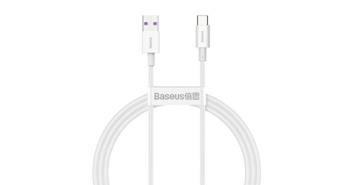 Cablu alimentare si date Baseus, Superior, Fast Charging, USB la USB Type-C 66W 1m, Alb (CATYS-02) 96459099