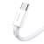 Close-up of Baseus Superior Series USB-C to USB fast charging data cable, white, showing the USB-C connector