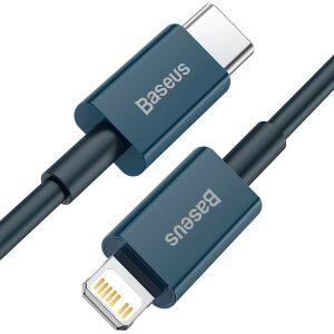 Kábel Baseus Superior Series, USB-C to Lightning, 20W, PD, 1m, modrý 121367875 - Lightning káble