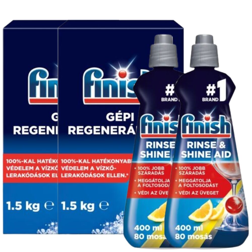 E-shop Finish Strojová Regeneračná Soľ 2x1,5kg + Finish Shine and Protec...