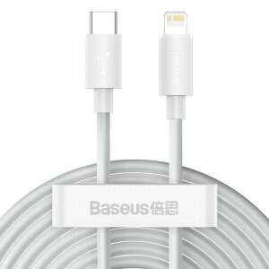 Baseus USB-C to Lightning cable, white - Computers and Accessory