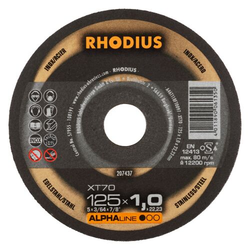 Rhodius XT70 Box fém vágókorong, 125mm, 10 db