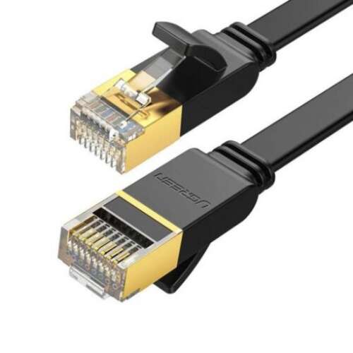 UGREEN NW106 Cablu de rețea Ethernet RJ45 plat Cat.7, STP, 8 m (negru)