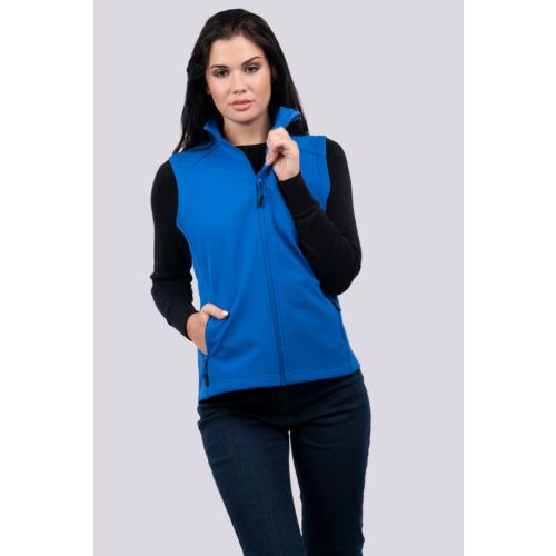 Legend Classics kék női softshell mellény, ujjatlan testmelegítő zsebekkel - Női mellény