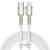 Кабел Baseus Cafule Metal Data USB-C към Lightning, Power Delivery, 20W, 2m, бял (CATLJK-B02) 80896239
