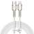 Kabel Baseus Cafule USB-C do Lightning, 2m biały pleciony przewód