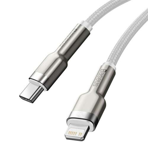 Kabel ładujący USB-C do Lightning Baseus Cafule, PD, 20W - Biały, 1m 98269873