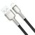 Baseus Cafule 2.4A schwarzes USB-zu-Lightning-Kabel Nahaufnahme