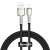 Cablu de date Baseus Cafule Series Metal USB la Lightning 2.4A 1m negru