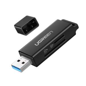 Ugreen USB 3.0 čítačka SD a microSD kariet, čierna - USB čítačky kariet