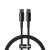 Kabel Baseus Tungsten Gold USB-C do USB-C, 100W, 1m, czarny, zwinięty