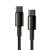 Кабел Baseus Tungsten Gold USB-C към USB-C, 100W, 1m, черен, конектори