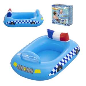 Bestway felfújható rendőrautó úszógumi gyerekeknek, kék, 97 x 74 cm - Gumicsónak, evező