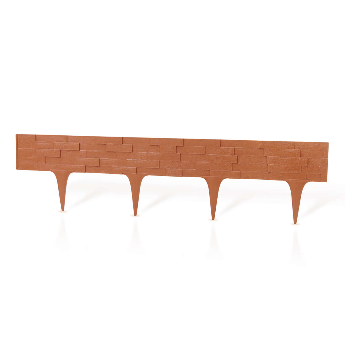 Stone Effect Edging Set, 3.2m (4x78cm), Terracotta