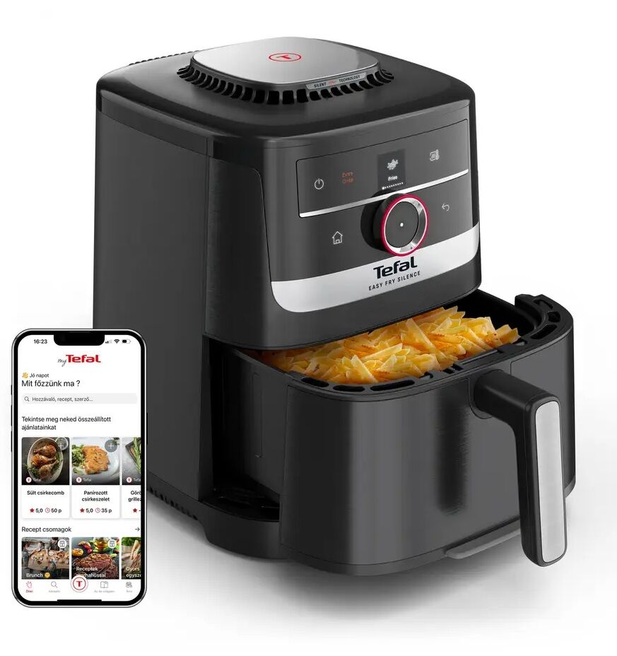 E-shop Tefal Easy Fry Silence EY5728E1 Teplovzdušná fritéza, Čierna