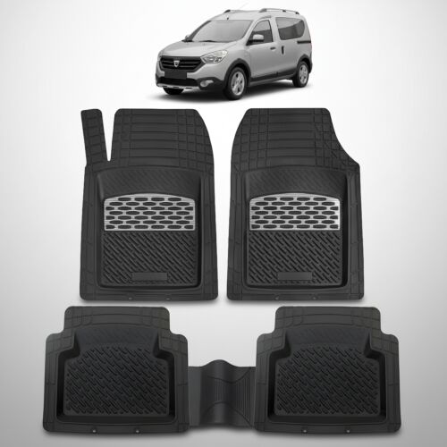 Dacia Dokker Stepway autószőnyeg készlet, ezüst részletek, felülnézet - Autós kiegészítő