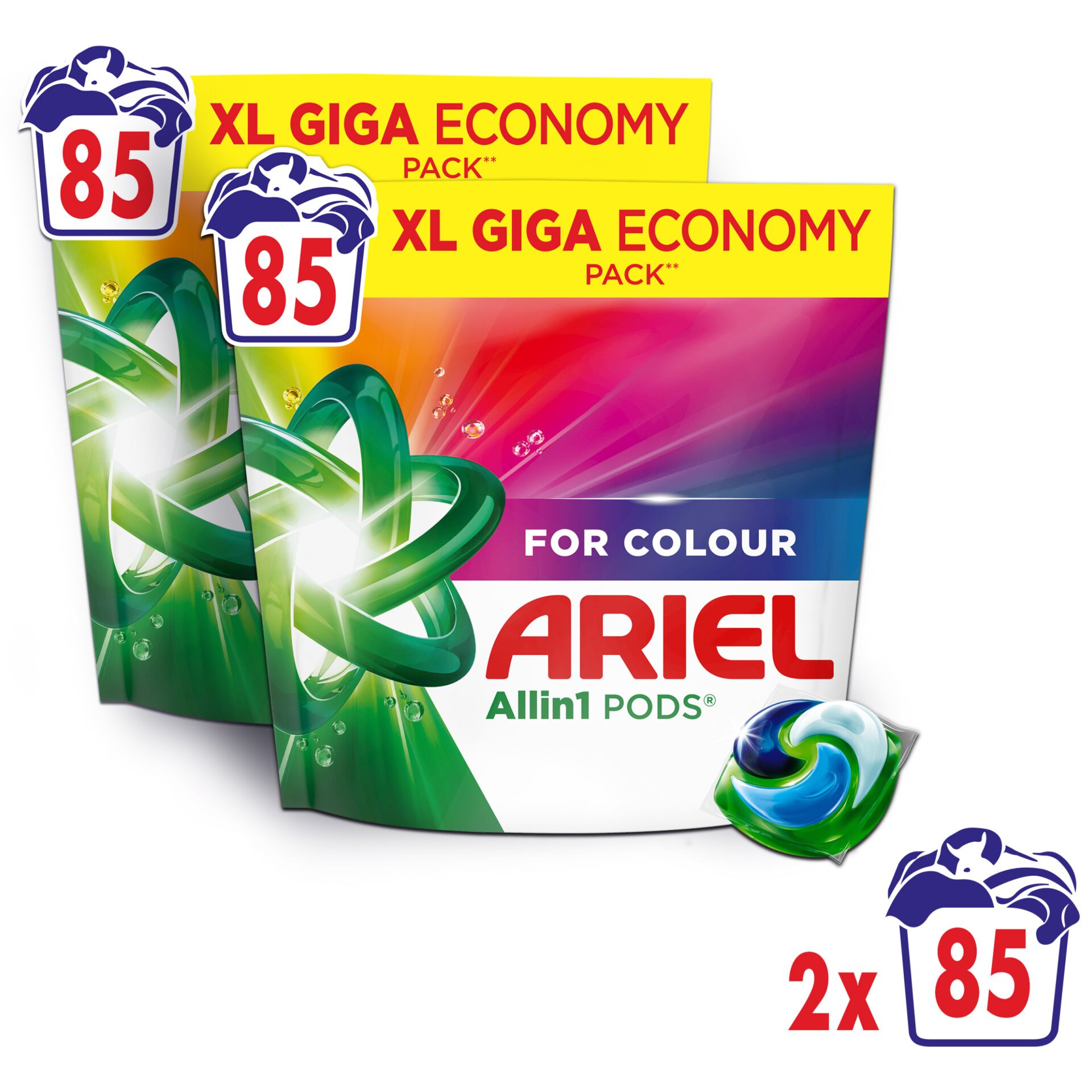 E-shop Ariel Allin1 Pods na farebnú bielizeň, 85 praní