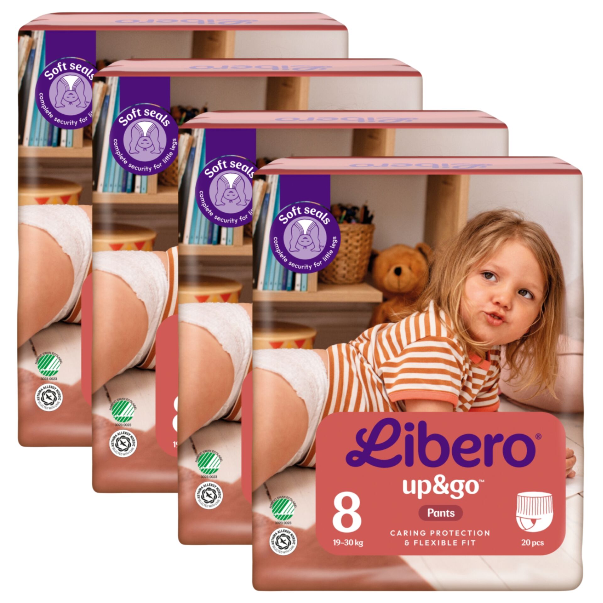 E-shop Libero Up&amp;Go Plenkové nohavičky 19-30kg XL8 (4x20ks)
