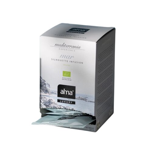 Alma Teas Mediterrania Bio gyógytea doboz, 20 filteres tea, sziluett infúzió, luxus élmény - Gyógytea