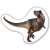 Dinosaur shaped pillow, T-Rex design, 37x28 cm, 100% polyester