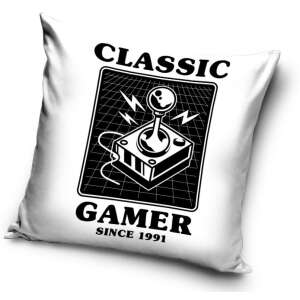 Gamer párnahuzat 40x40 cm, Classic Gamer Since 1991 felirattal - Párnahuzat