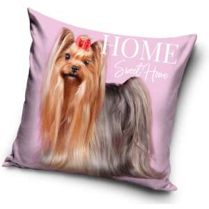 Yorkshire Terrier Hundekissenbezug, 40x40 cm, rosa, Home Sweet Home - Kopfkissenbezüge