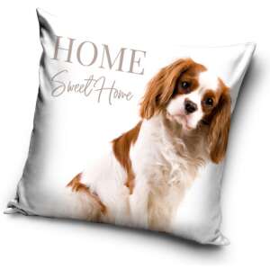 Vankúšový poťah so psom, 40x40 cm, Cavalier King Charles Spaniel, Home Sweet Home - Dekoratívne obliečky na vankúše