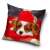 Dog pillowcase, 40x40 cm, cute puppy in a red hat