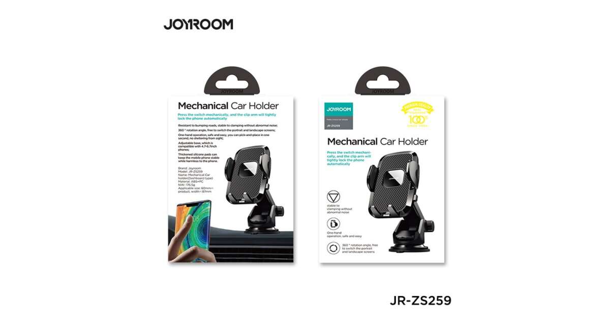 Joyroom Telefoonhouder voor aan het Fietsstuur Zwart