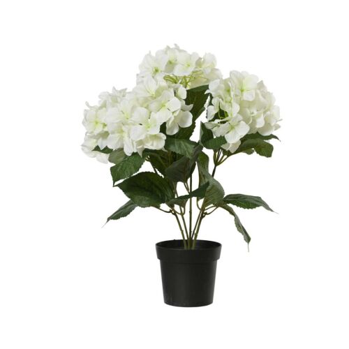 Élethű mű hortenzia fehér, cserépben 46 cm 152647897 - Műnövény és művirág