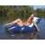 Intex inflatable lounge chair, blue and white, for pool or beach