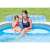 Intex Swim Center Family Lounge Pool, inflatable pool with built-in lounge seat, woman and child enjoying the lounge seat