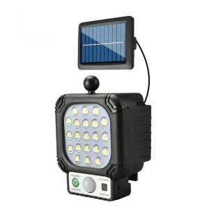 Lampă LED cu senzor de mișcare alimentată cu energie solară JX-966B, 21 LED-uri, 800 lumeni, de la amurg până la zori, rezistentă la apă, lumină de securitate exterioară - Lanternă solară