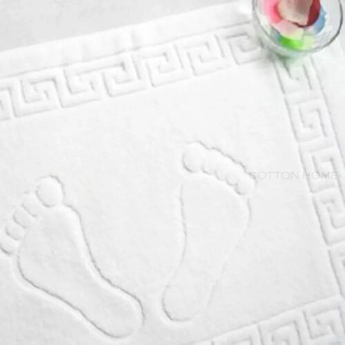 COTTON HOME fehér kádkilépő görög mintás szegéllyel és tappancs mintával. 