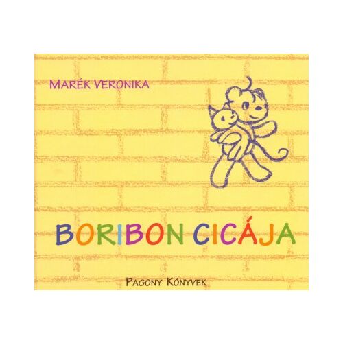 Boribon cicája gyerekkönyv borítója, Boribon és egy macska illusztrációjával. - Mesekönyv
