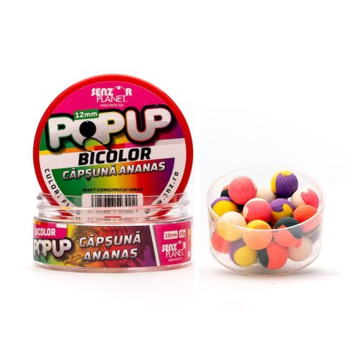 Senzor Planet Bicolor Pop-Up Eper & Ananász 12mm horgászcsali - PopUp
