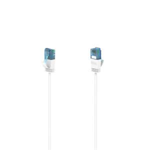Sieťový kábel HAMA Flexi-Slim, U/UTP CAT 6a, 10 Gbit/s, RJ-45 - RJ45, 0,75 m, biely 57925855