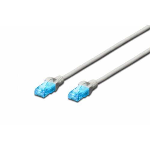 Patchcord DIGITUS UTP kat. 5e 0,25m PVC szary