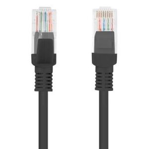 Patchkabel Cat.5e UTP 3m schwarz Fluke Passed Lanberg 133854824 - Lanberg UTP-Kabel