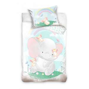 Elefánt gyerek ágyneműhuzat szett, szürke, 90x120cm, 40x60cm - Carbotex