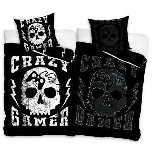 Glow-in-the-Dark Gamer Bedding Set 140x200cm 70x90cm