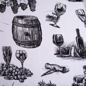 Boros Minta 90x200 cm gumis lepedő bor mintával - Jerry Fabrics