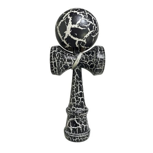 Professzionális fa kendama NEXTLY, repedezett design, 18cm, fekete