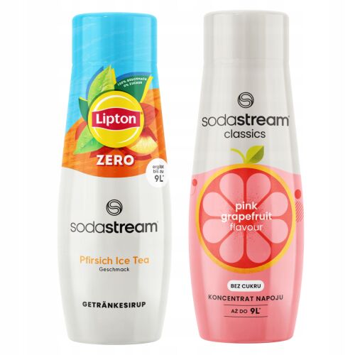 SodaStream Lipton Peach és Pink Grapefruit szirupos üvegek - Alkoholmentes ital