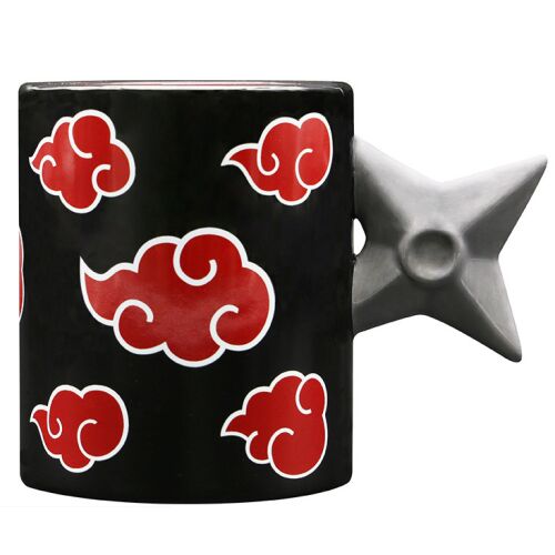 ABYstyle Naruto Shippuden bögre Akatsuki felhő mintával és shuriken fogantyúval - Tálalás