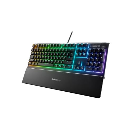SteelSeries Apex 3 gamer billentyűzet RGB világítással, szögben - Steelseries