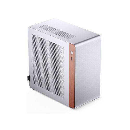 Jonsbo N10 Mini ITX Ezüst PC Ház ferde nézet - Számítógépház