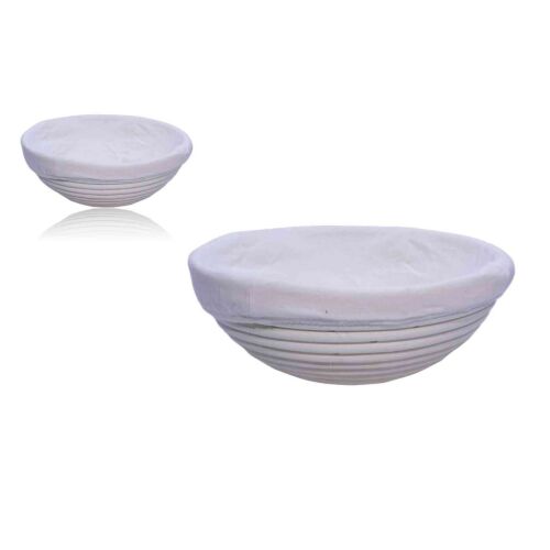 Szakajtó Kosár Rattan kelesztő kosár, kerek 24cm kenyér tésztához - Sütőforma