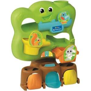 Clementoni Baby Magic Colors Tree ball track toy for babies, featuring a green tree with colorful balls and animal characters - Ball field